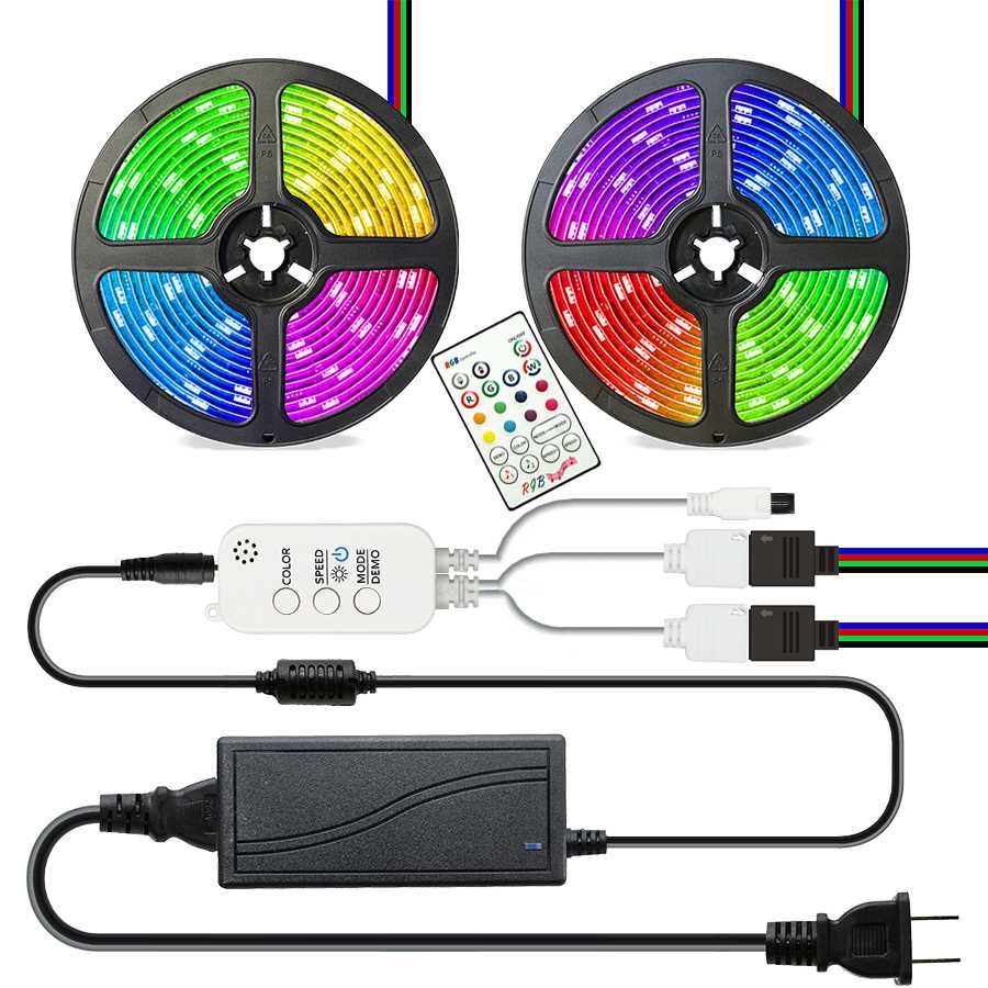 Lampu Led Strip Music Mode RGB 10M Lampu Hias Led Strip Music with Controller+ Remote