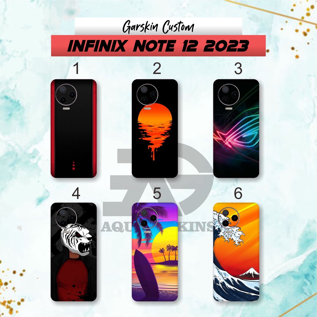 INFINIX Note 12 2023 Garskin Hp Stiker Hp Skin Handphone Stiker Casing Anti Jamur Custom