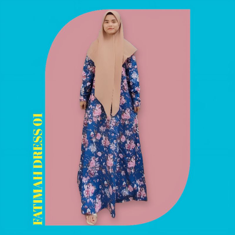 GAMIS HOMEY DRESS WANITA DEWASA FATIMAH 01 BAHAN KATUN JEPANG HOME DRESS TERBRU