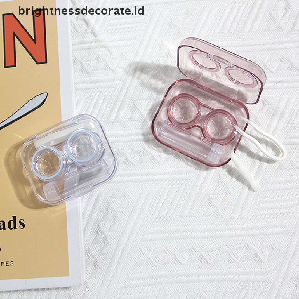 [Birth] Contact Lens Case Plastik Include Pinset Suction Set Portable [ID]