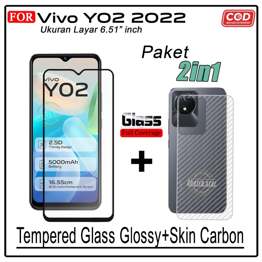 Promo 2in1 Tempered Glass Ceramic Privacy Vivo Y02 2022 Y02t Y02A 2023 Y01 Y01A Y30 Y50 Y91 Y15s  Anti Gores Anti Spy Full Layar