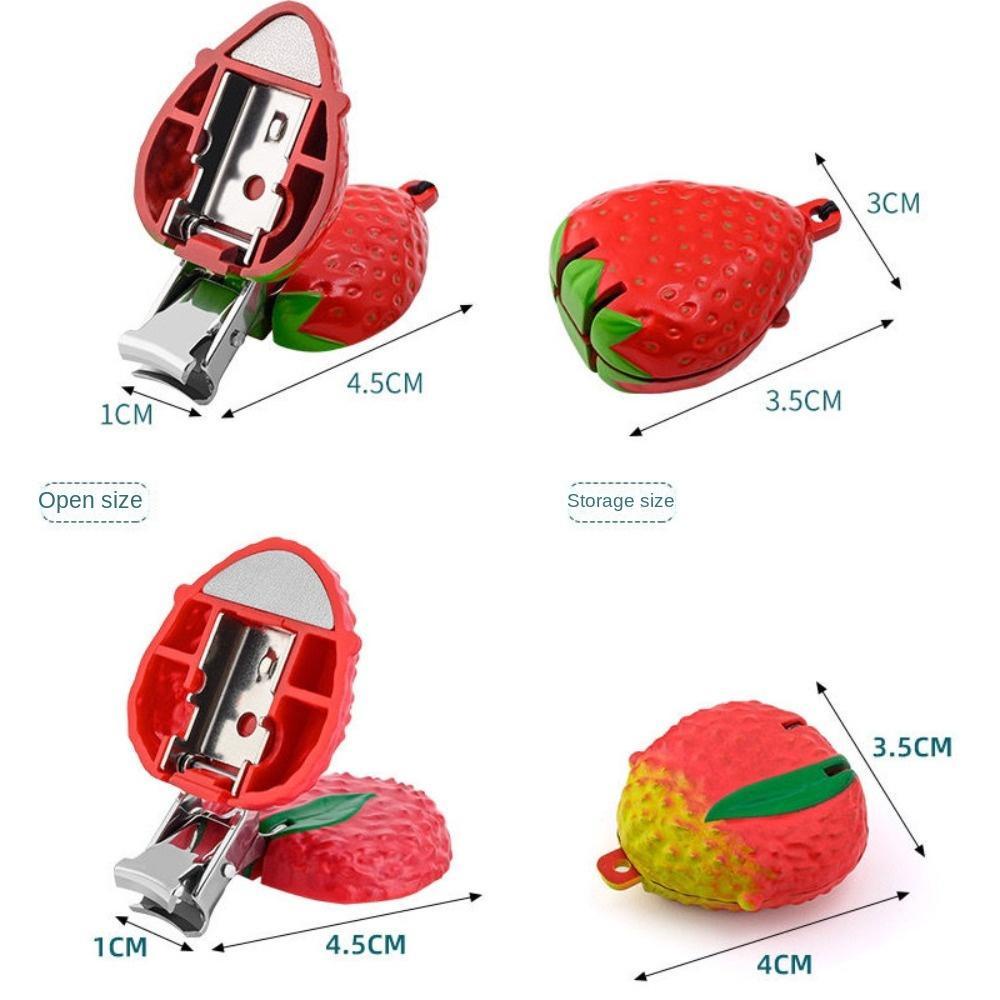 Augustina Lucu Gunting Kuku Hadiah Memoles Perawatan Kuku Hewan Tang Pemotong Kuku Buah Kartun Amplas Kuku
