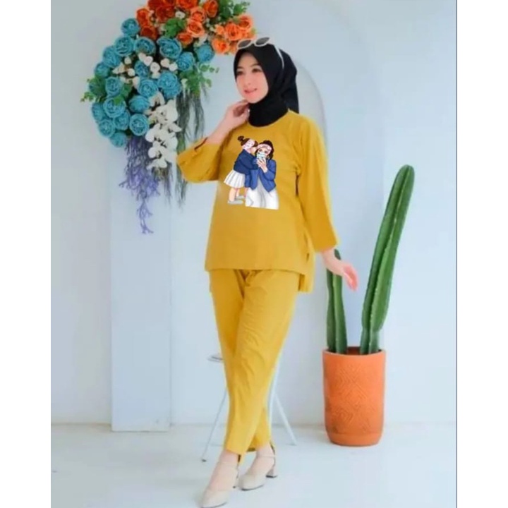 STELAN WANITA SELFY ONESET OVERSIZE