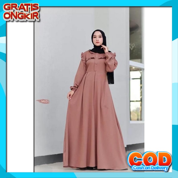 Dress Perempuan Dewasa Sarii Gamis Remaja Terbaru Gsmis Lebaran 2023 Bsju Polos Simpel Dres Pesta Ko