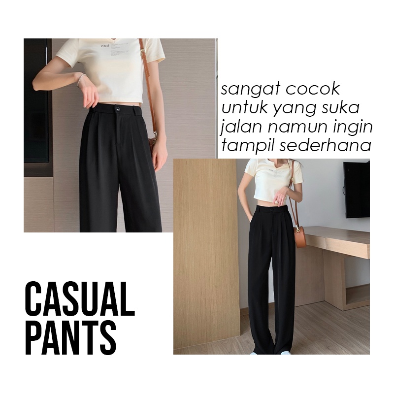 CJWP-H956 TINO TINO KULOT PANTS HIGHWAIST LOOSE PANTS TROUSERS WANITA - CELANA KULOT WANITA - CELANA KANTOR FORMAL/CASUAL