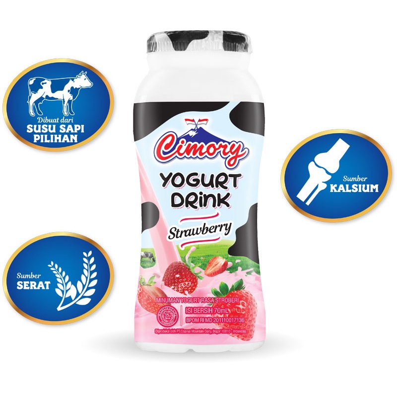 

Cimory Yogurt Drink Strawberry 70ml (isi 5 pcs)