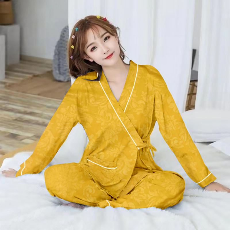 baju tidur kimono/kimono wanita terbaru/kimono lengan panjang katun