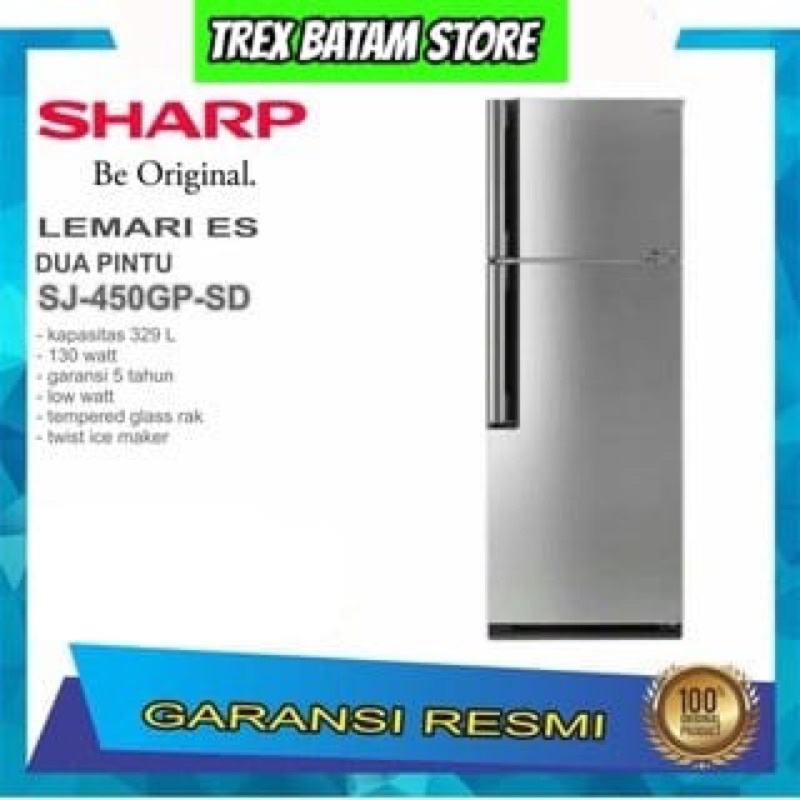 SHARP SJ-450GP KULKAS 2 PINTU (BATAM)