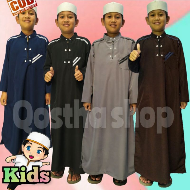 Jubah Gamis Anak Laki Laki Al Haramain Gamis Anak Laki Laki Usia 5 6 7 8 9 10 11 12 Tahun