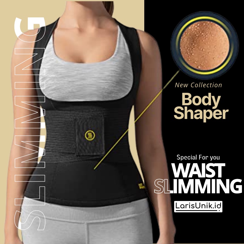 Korset Langsing Pengecil Perut Kroset Pelangsing Pembakar Lemak Cami Hot Shaper+Waist Trainer