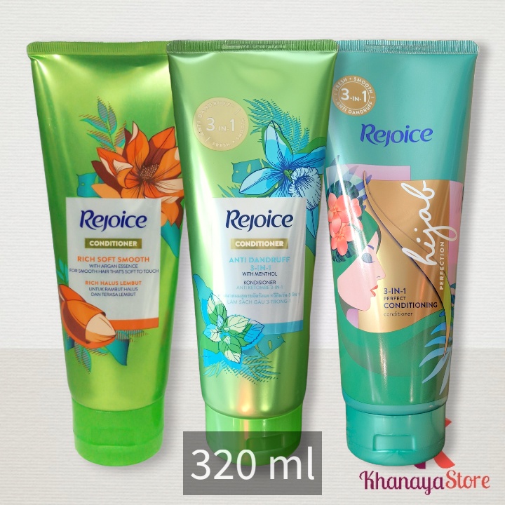 Rejoice Conditioner Rich Soft Smooth, Hijab Perfection & Anti Dandruff 320ml 320 ml / Rejoice Kondis