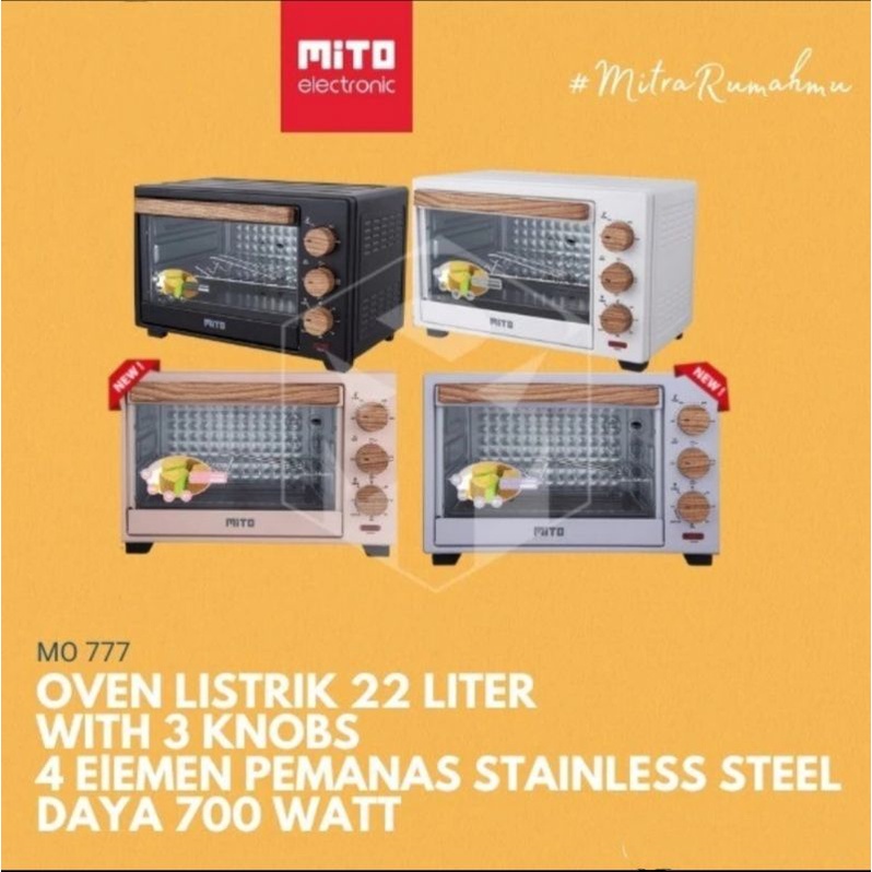 Mito OvenListrik Hit 22L MO777 / Oven Mito Hit / Mito MO 777 / Oven MO777 / Oven Listrik Hit 22 Lite