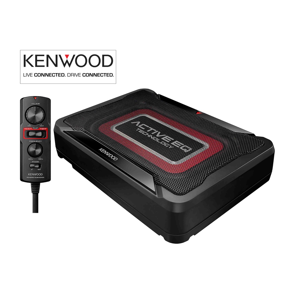 Kenwood KSC-PSW7EQ Subwoofer Kolong Mobil Aktif Slim Active