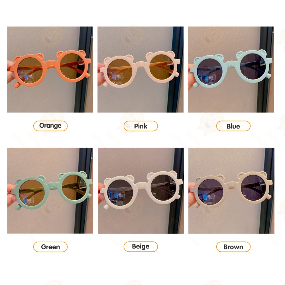 Lacoo Kacamata anak new trend Kacamata hitam anak telinga beruang Fashion anak import Sunglasses anak