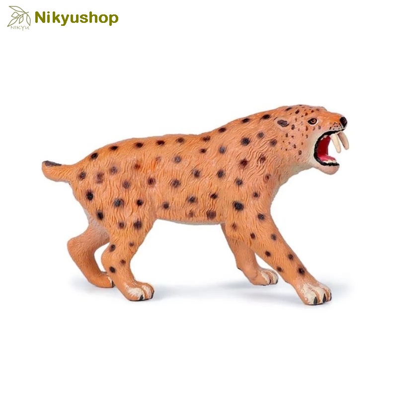 [Nikyushop] Mainan Edukasi Pajangan Animal Figure Hewan Harimau Smilodon Sabertooth Tiger