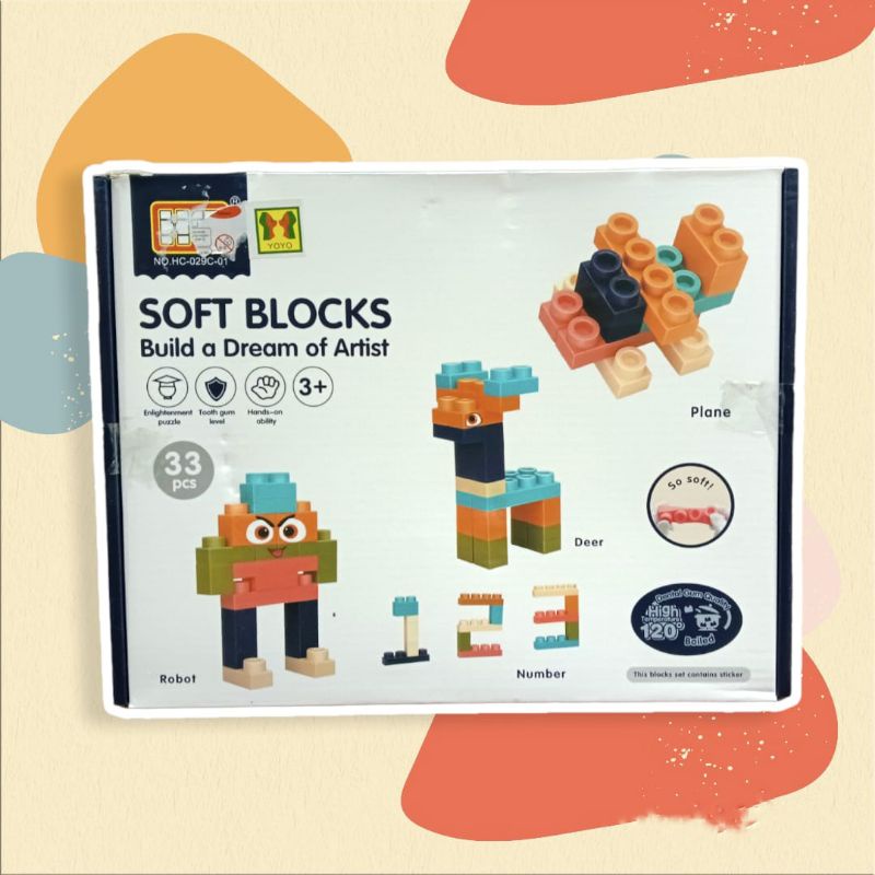SOFT BLOCK BUILD 33PCS DUS