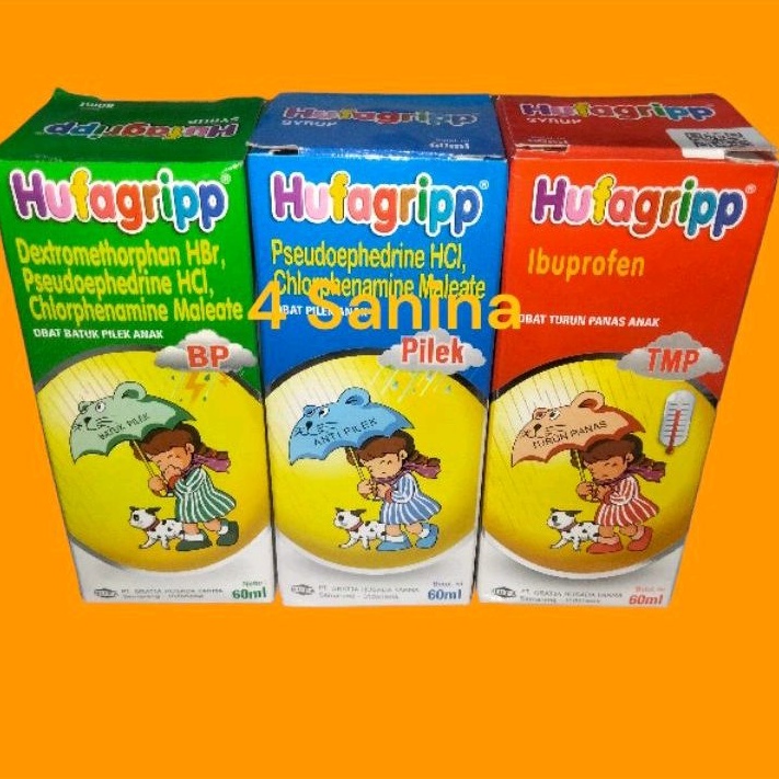 HUFAGRIPP OBAT BATUK PILEK ANAK,HUFAGRIPP PENURUN PANAS ANAK 60 ML.