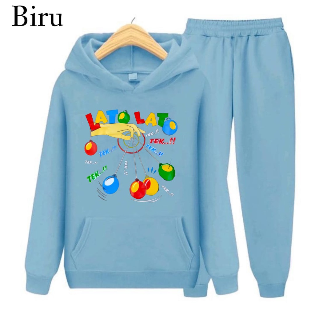 Hzl_outfit Setelan Sweater Hoodie Anak Lato Lato Tek Trend/ Sweater Hoodie Cealana Lato Lato