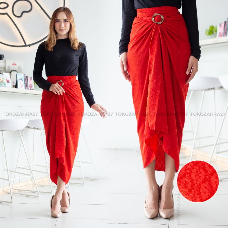 Rok Lilit Polos Bawahan Kebaya Bahan Doby Viscose Premium by Tokozahra27