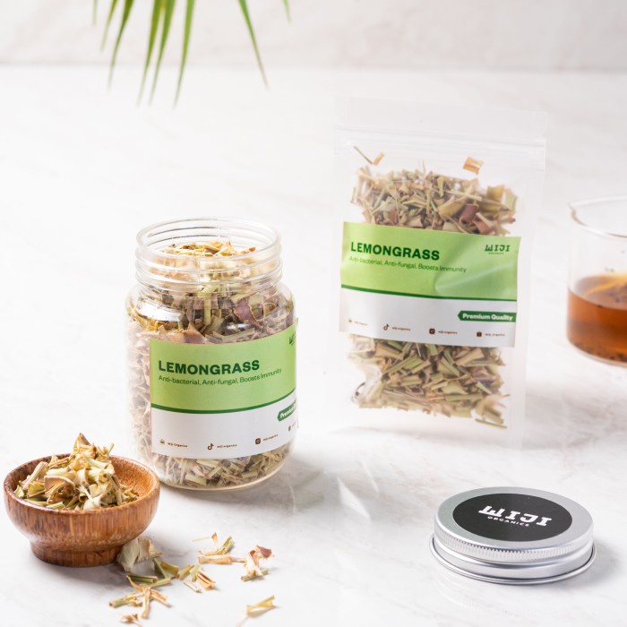 

Dried Lemongrass Sere Serei Sereh Kering Pure Herbal Herbs Organik - Pouch 10 Gr