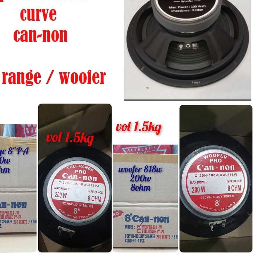 Diskon | HJ6 | speaker 8inch acr hifi 818w curve 818  woofer/ can-non 818w  woofer/ can-non 818pa fu