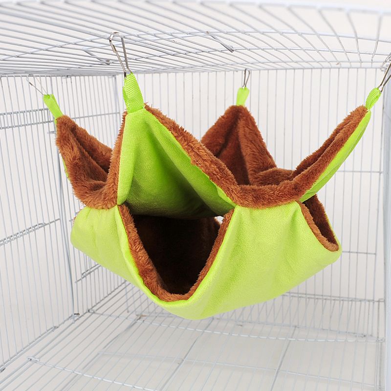 Sugar Glider Hammock Double Layer Mainan Rumah Hangat