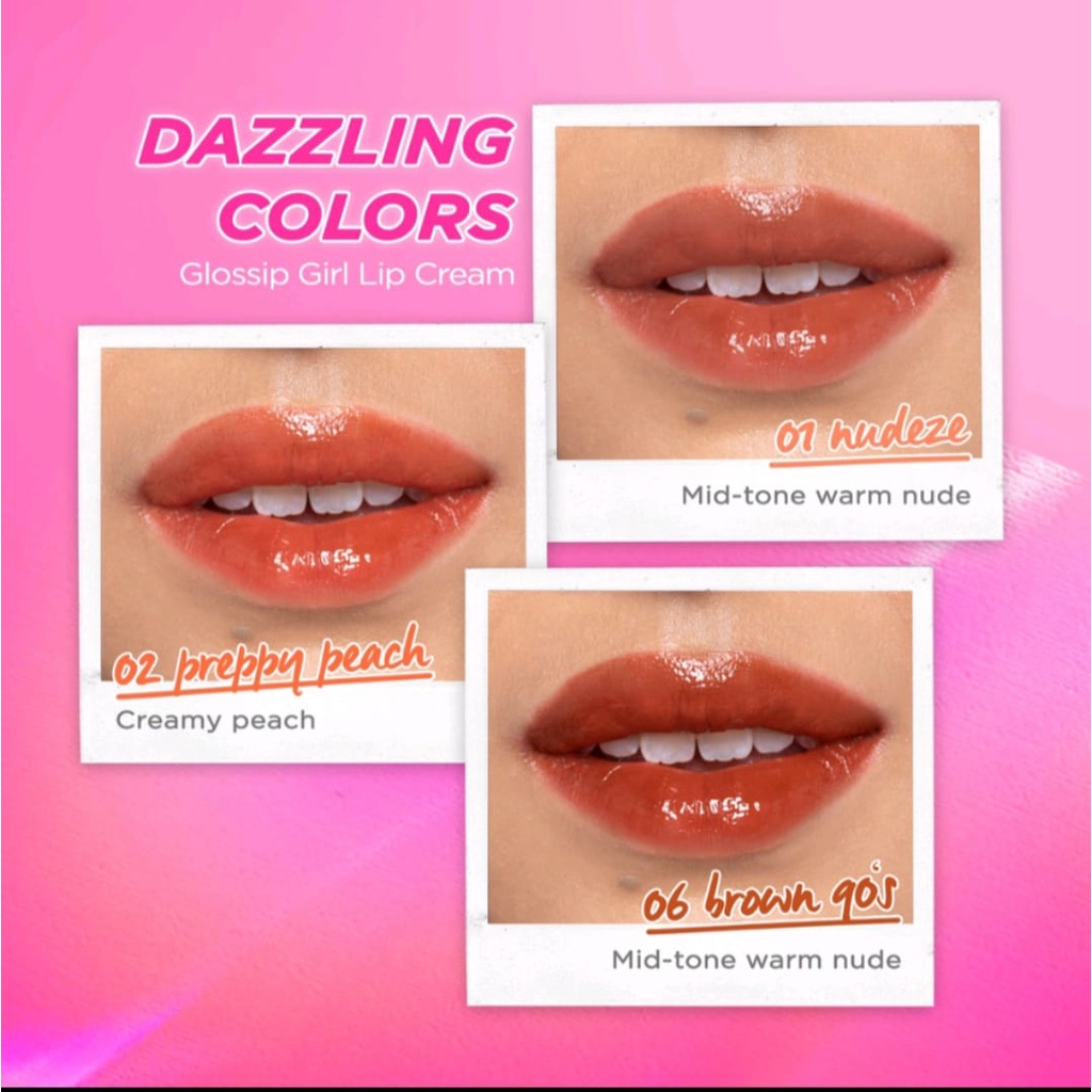 DAZZLE ME Glossip Girl Lip Cream | Hyper Hydrating 24H Moisturizer Lipcream High Pigmented Lipstik