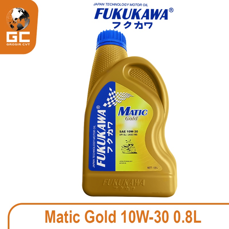 Oli Mesin Matic Gold 10W-30 API SL/JASO MB 800ml Fukukawa