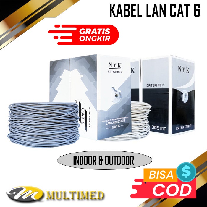 Kabel LAN Internet UTP / FTP CAT6 / CAT 6 UTP / FTP 1 Roll 305 meter