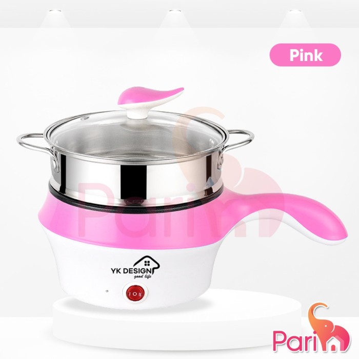 panci listrik PARIM PANCI ELEKTRIK Electric Fry PaN PANCI BAHAN TEFLON PRM-802 - Merah Muda(D8Q2) Pa