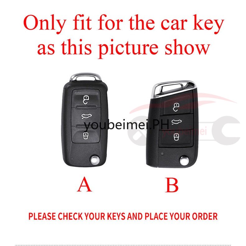 Tpu Car Flip Key Case Cover Shell Untuk Volkswagen VW Passat Polo Tiguan Golf Beetle Caddy T5 Up Eos Skoda Octavia Kursi Leon Altea Volkswagen Golf 5 6 7 8 Polo Mk 4 5 6 7 Skoda Fabia