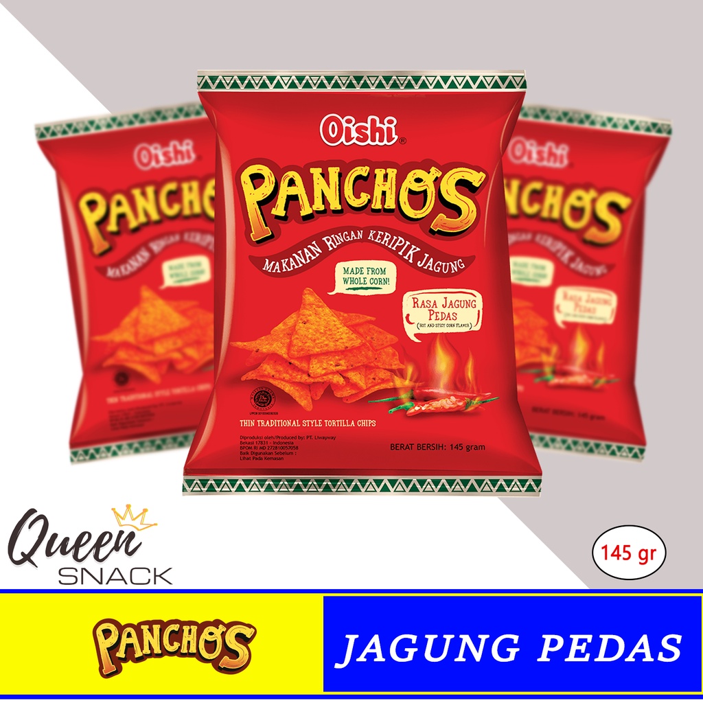 

Oishi Panchos Jagung Pedas 145gr Cemilan Kripik Viral