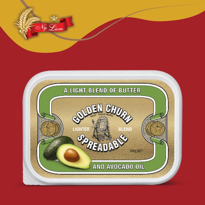 GOLDEN CHURN Spreadable Lighter Butter - Avocado Oil / Mentega 250 gr