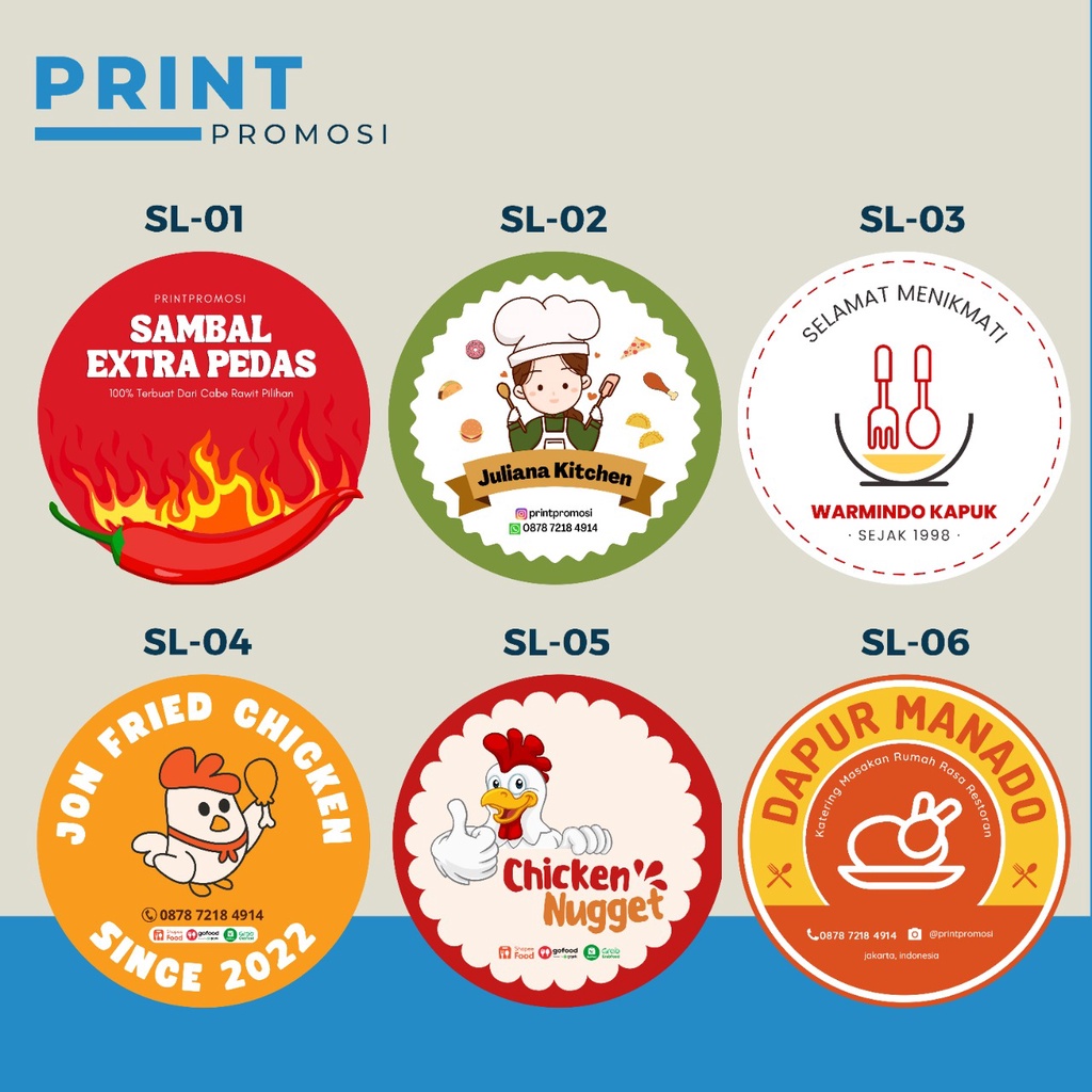 

Cetak Sticker Vinyl | Sticker Label Kemasan Makanan | Tempelan Kue | Label Makanan