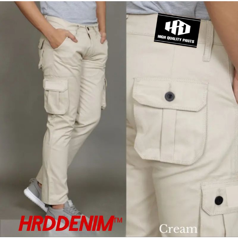 Celana Cargo Panjang Pria polos Thrasher 28-38 Army Loreng UFC HRD Mma Pantai Gym lari fitnes, celana cargo pants black.mocca cream.army.abu celana cargo polos