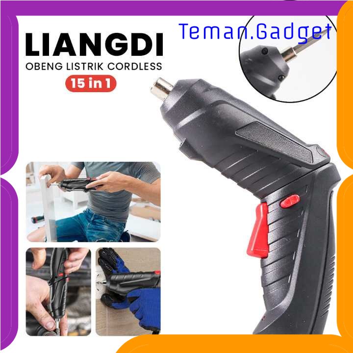 TG-PKK Liangdi Obeng Listrik Cordless Screwdriver 15 in 1 - Q029