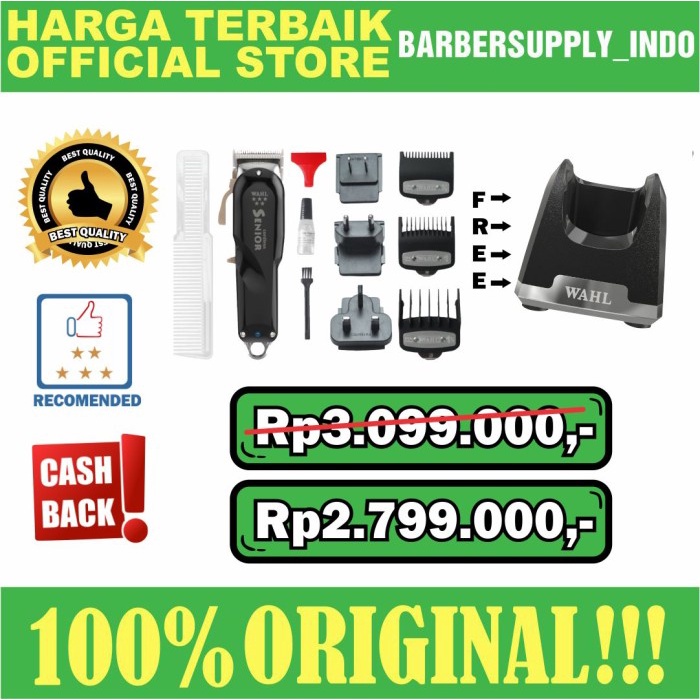 Wahl Senior Cordless Clipper ORIGINAL USA Alat Cukur Rambut Garansi