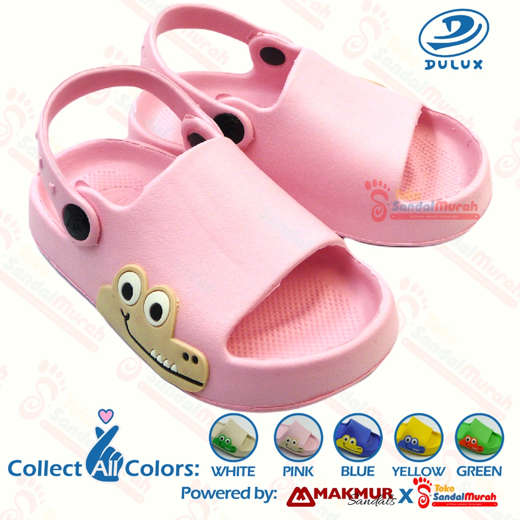 Toko Sendal Murah - Sandal Slop Anak Anti Slip Uk 20-25 / Sandal Anak Tali Belakang / Sandal Slop Karet Anak Motif Buaya / Sandal Slip On Teplek Anak / Sandal Slop Super Lucu / [Toko Sendal Murah Kids M 386 E BY ]