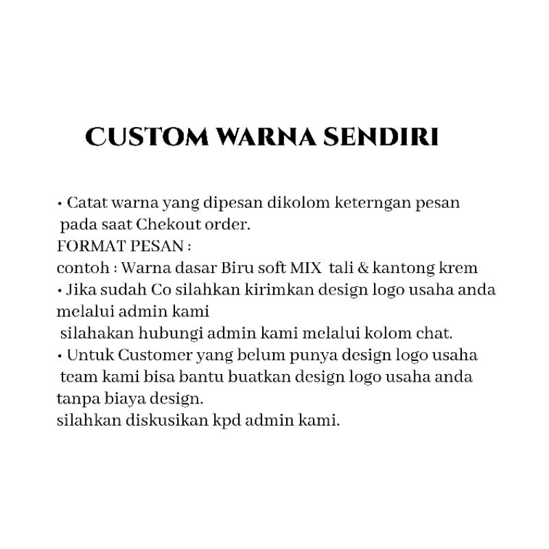 Celemek Apron Custom Salon Cafe Resto Polos &amp; Bordir / Sablon