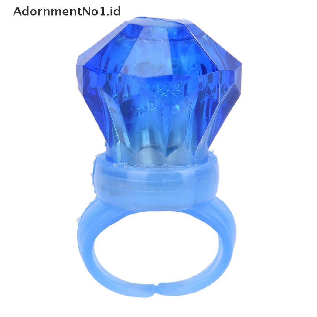 [AdornmentNo1] 5pcs LED Berkedip Cincin Jari Shiny Pesta Anak Menyala Glow in the dark Rings [ID]