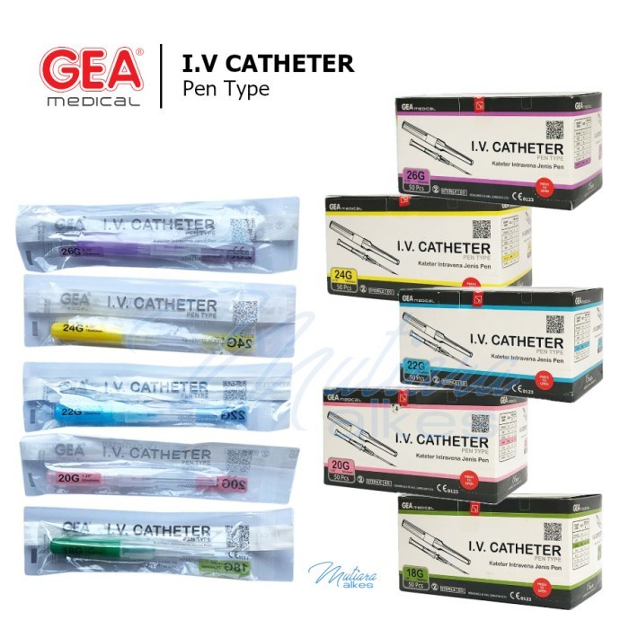 (MUTIARA ALKES) ECERAN - Pen Vena GEA 18G 20G 22G 24G 26G / Aboket / IV Canula / Cateter / Pen Like
