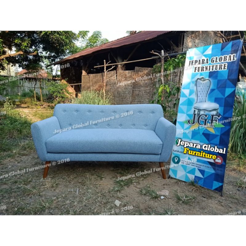Kursi sofa jok Retro Jati Maverick blue (kursi tamu,kursi sofa,sofa tamu,kursi jok murah )