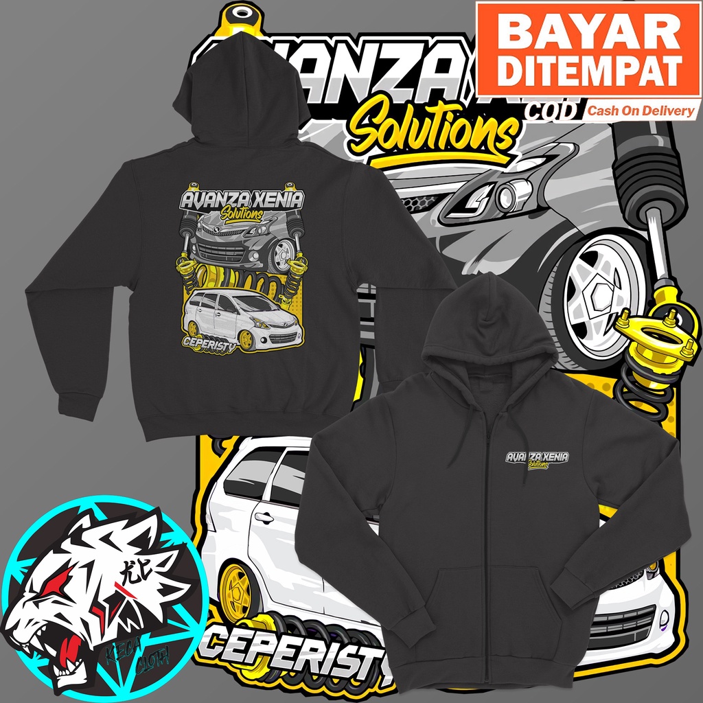 JAKET ZIPPER AVANZA XENIA SOLUTION BIG SIZE JUMBO JAKET MOBIL PRIA WANITA