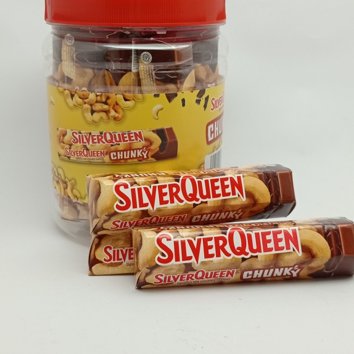 

✨READY✨ -Parsel Ramadan Coklat Silverquen Chunky bar 33 g isi 12pcs - Jar- 1.1.23