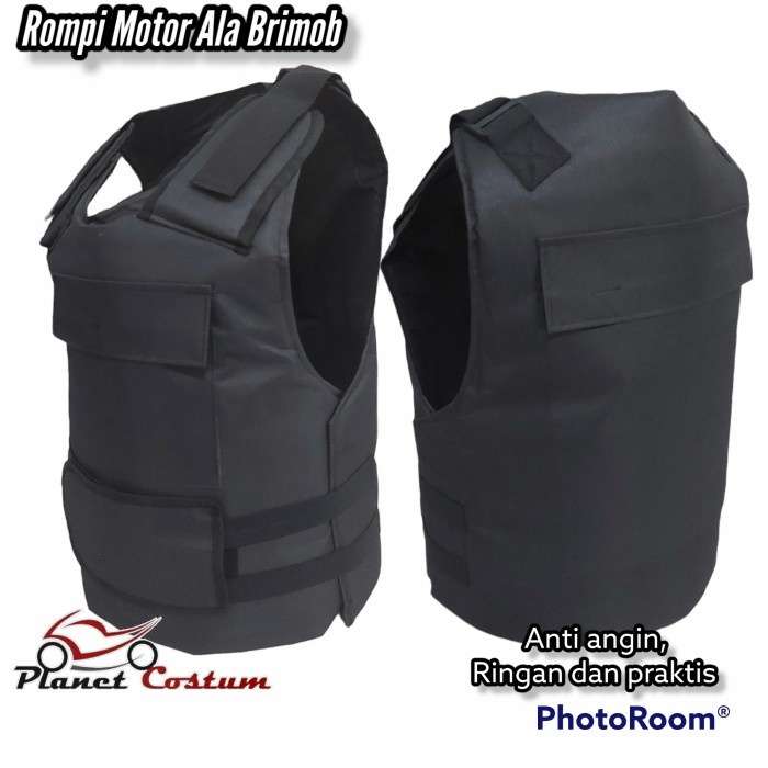Rompi Motor Touring / Rompi Air soft / Rompi motor anti angin - Hitam