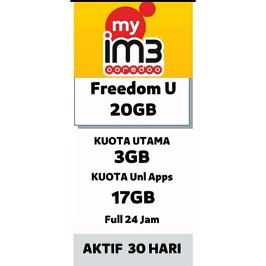 PAKET DATA TEMBAK & VOUCHER IM3 3GB UNLIMITED