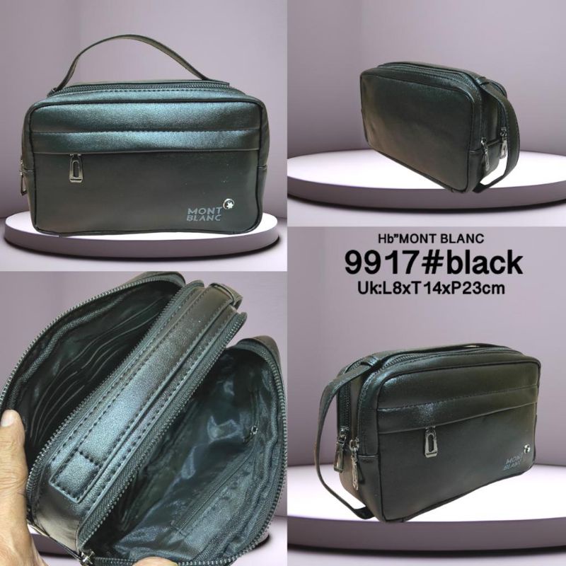 Handbag Montblanc Leather Pouch Bag Tas Tangan Premium Quality