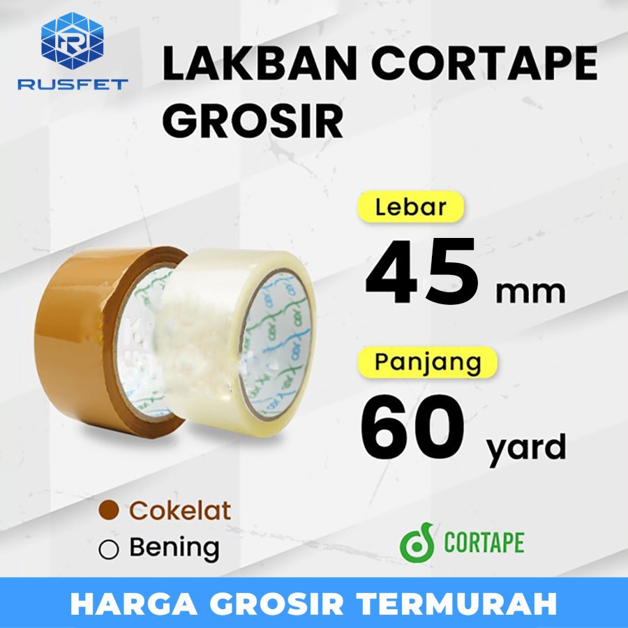 

Lakban Cortape Ukuran 45 mm x 60 yard (Cor-X) Satuan Spek Daimaru