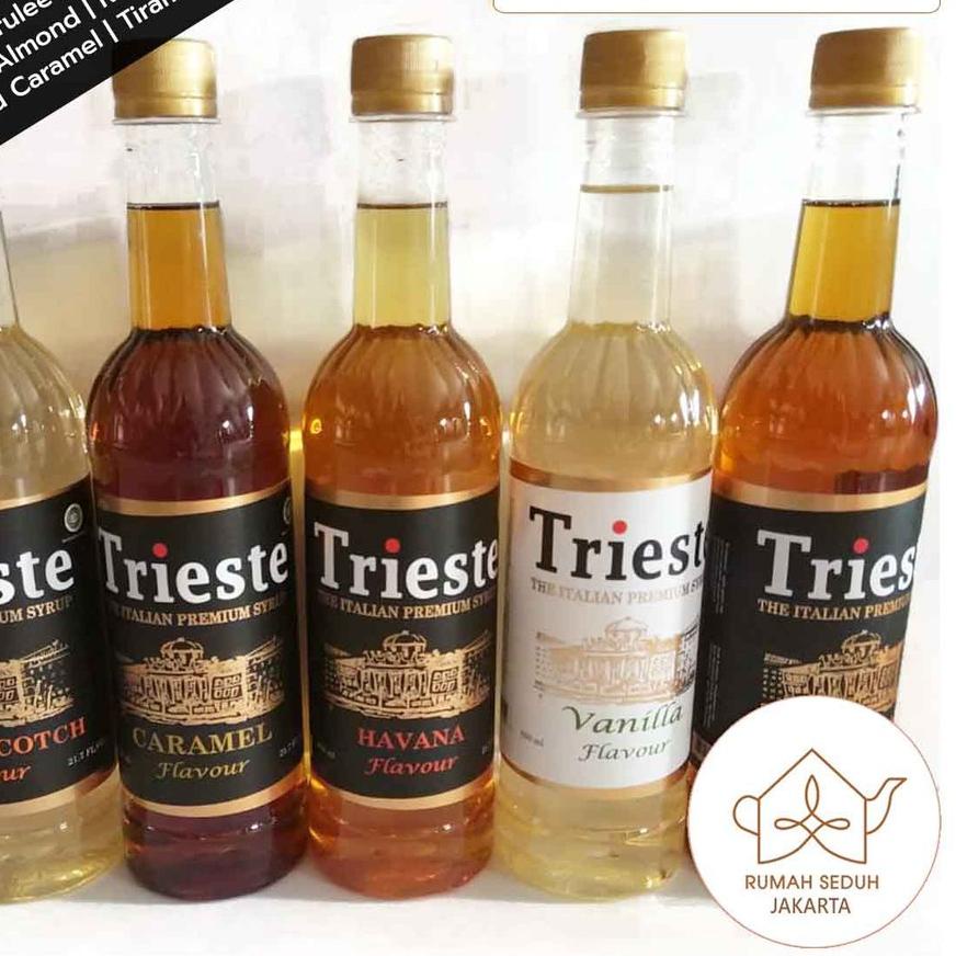 

Promo[KP8]-Trieste Italian Syrup 650 mL - Coffee Syrup : Caramel, Vanila, Rum, Hazelnut, Irish Cream, Almond