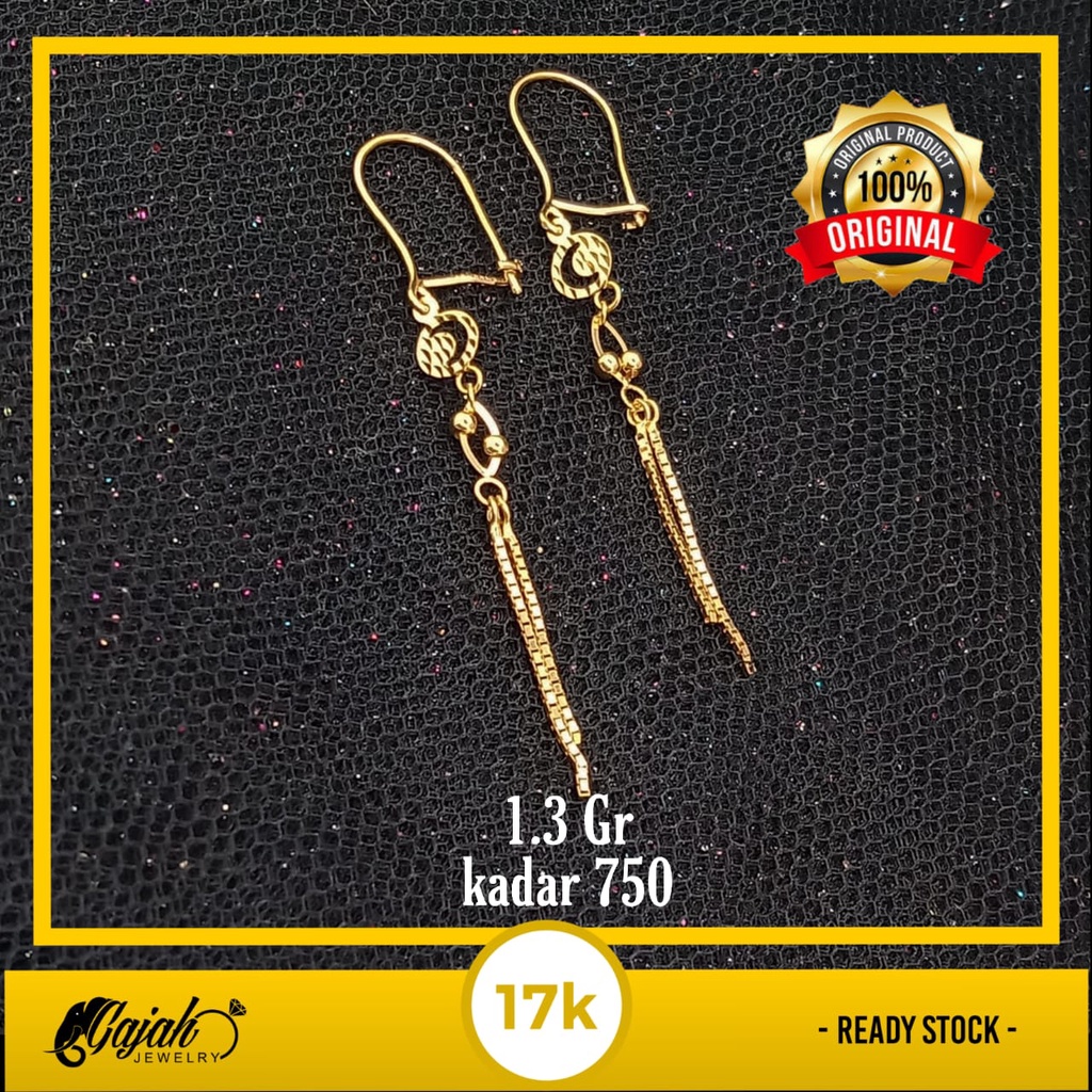 New Anting Emas 17 K - 1.3 gr Kadar 750 - 2634